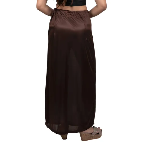 Dark_Brown_Glossy_Silk_Ethnic_Slip_For_Women