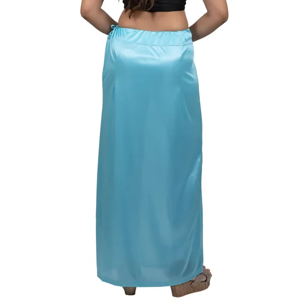 Sky_Blue_Glossy_Silk_Underskirt_For_Women
