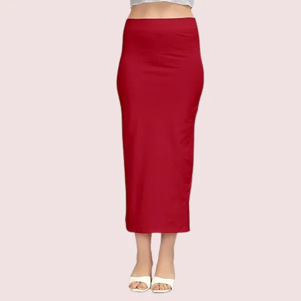 Maroon_Smooth_Curve_Cotton_Petticoat_Shaper_For_Women