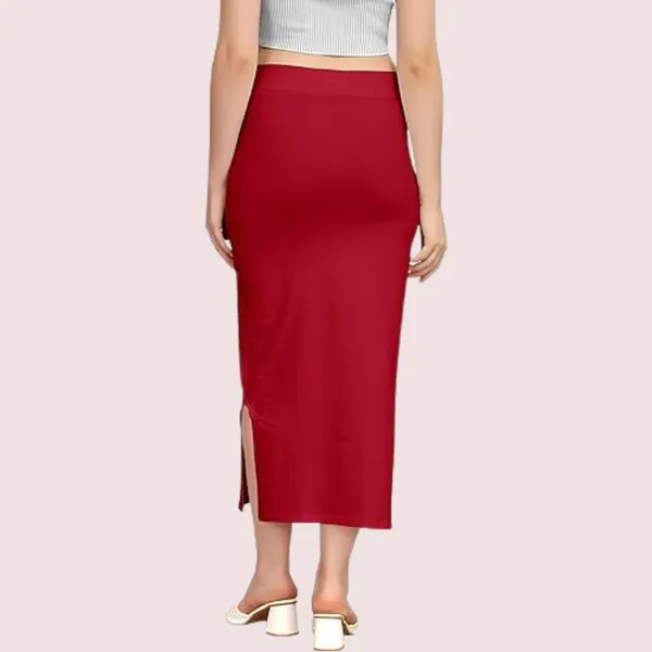 Maroon_Smooth_Curve_Cotton_Petticoat_Shaper_For_Women