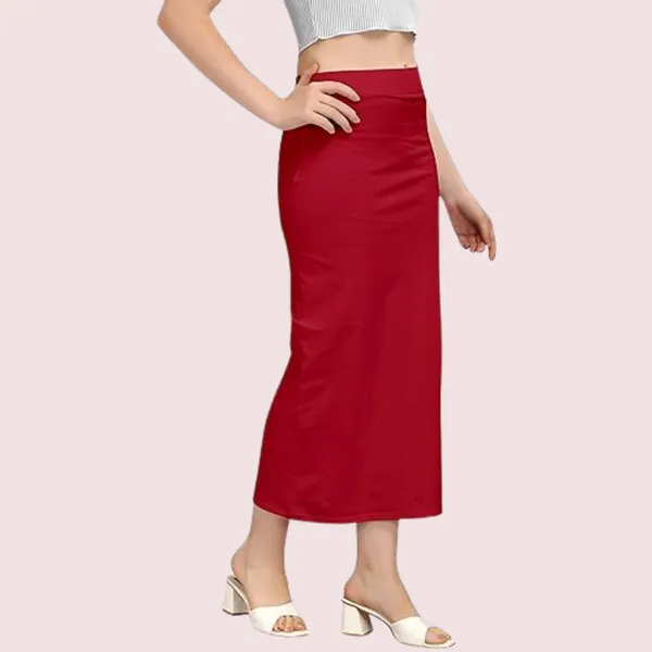 Maroon_Smooth_Curve_Cotton_Petticoat_Shaper_For_Women
