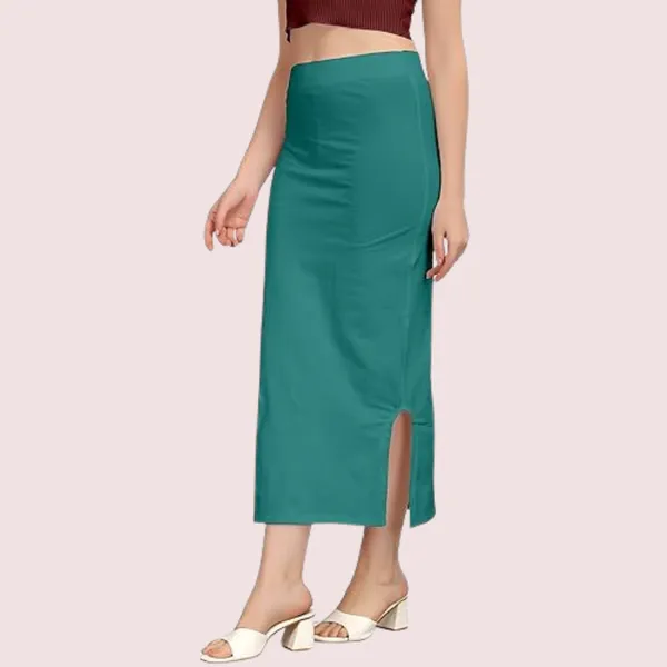Peacock_Green_French_Daina_Classic_Cotton_Petticoat_Shapewear_For_Women
