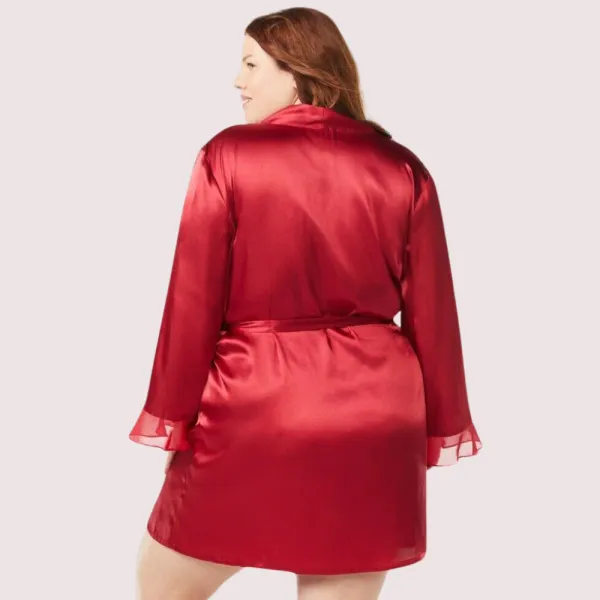Maroon_Japanese_Silk_Satin_Robe_For_Women