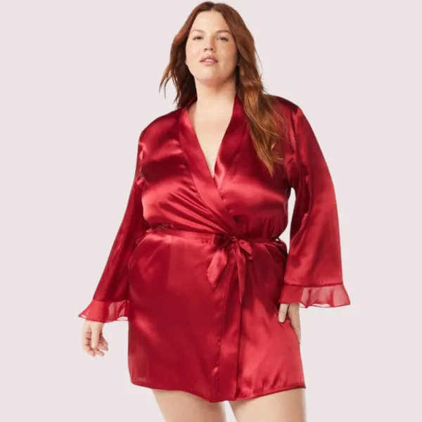 Maroon_Japanese_Silk_Satin_Robe_For_Women