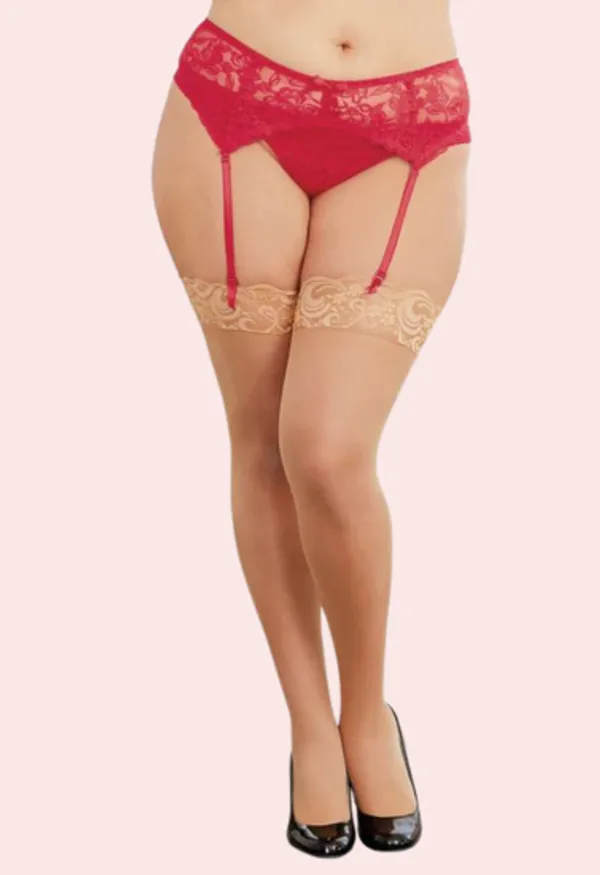 Red_Sultry_Lace_Suspender_Garter_Belt_For_Women