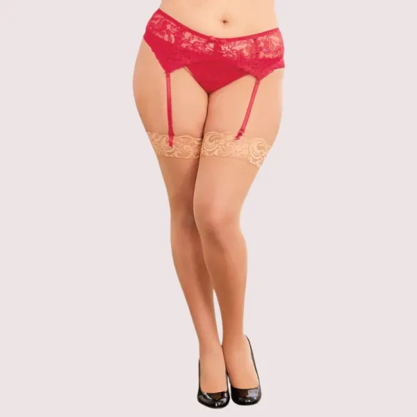 Red_Sultry_Lace_Suspender_Garter_Belt_For_Women