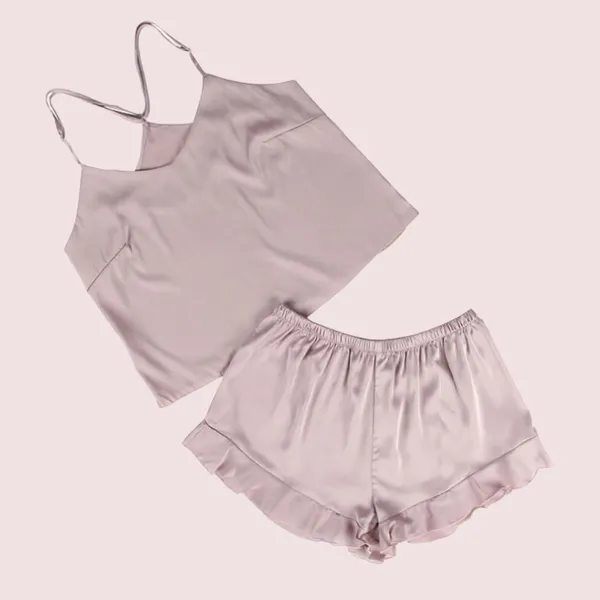 Lavender_Comfortable_Cami_Shorts_Sleepwear_Set_For_Women