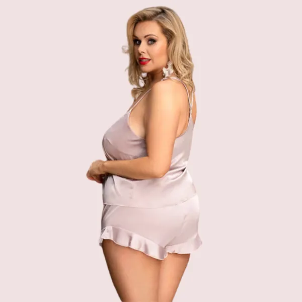 Lavender_Comfortable_Cami_Shorts_Sleepwear_Set_For_Women