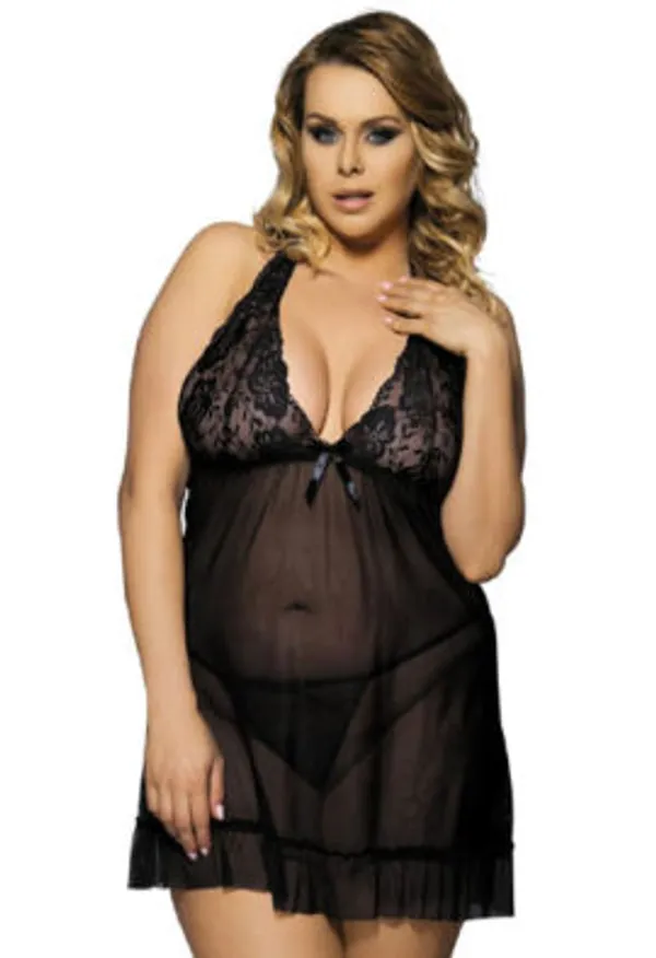 Dark_Black_Very_Sexy_Sheer_Babydoll_Nightwear_Lingerie_For_Women
