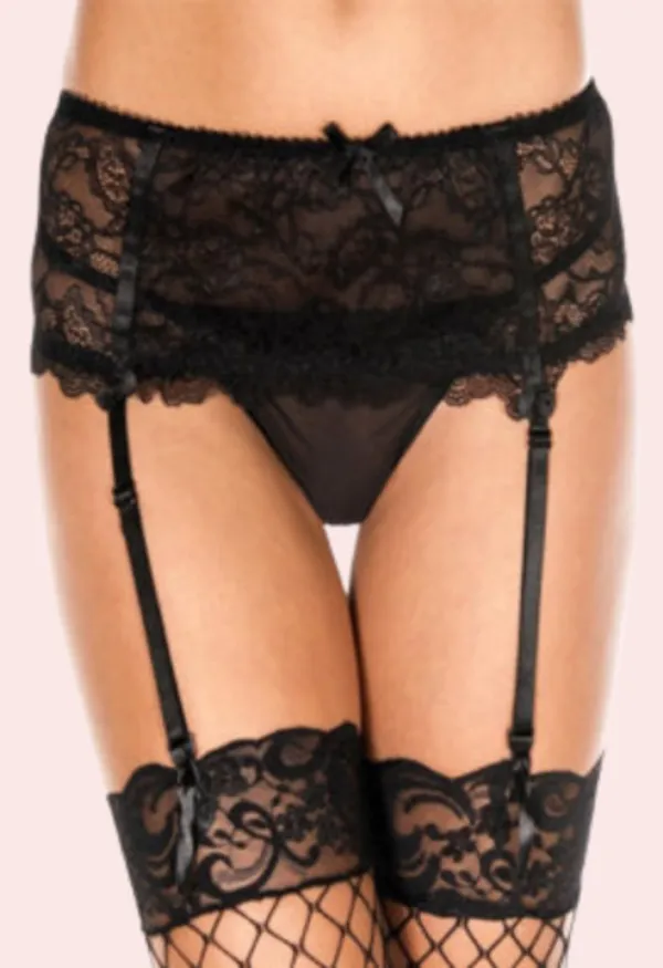 Black_4-Strap_Lace_Garter_Belt_&_G-String_Lingerie_Set_For_Women