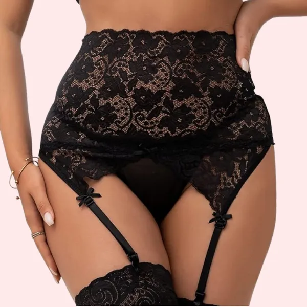 Black_Elegant_Lace_Garter_Belt_With_Adjustable_Straps_For_Women