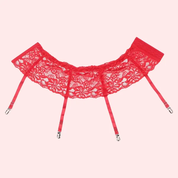 Red_Elegant_Lace_Garter_Belt_For_Women
