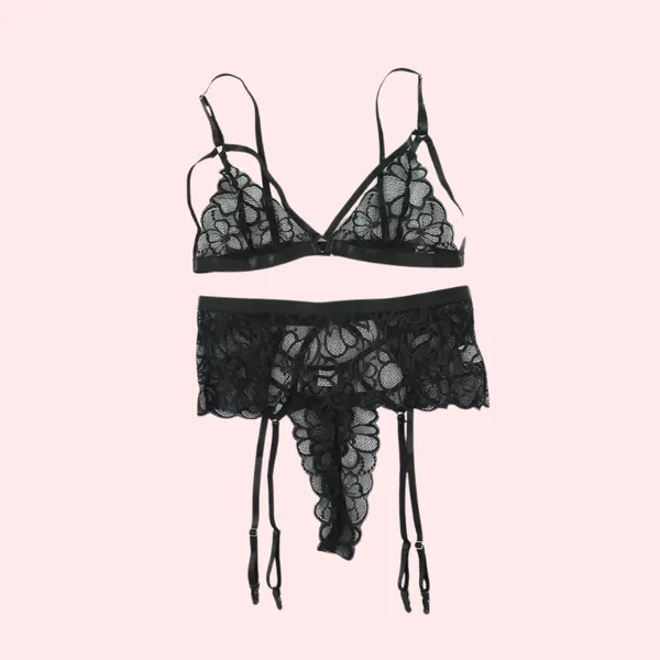 Black_Sensual_Lace_Garter_Belt_Lingerie_Matching_Set_For_Women