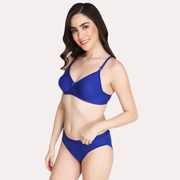 Navy_Blue_Non-Padded_Bra_Panty_Set_For_Women