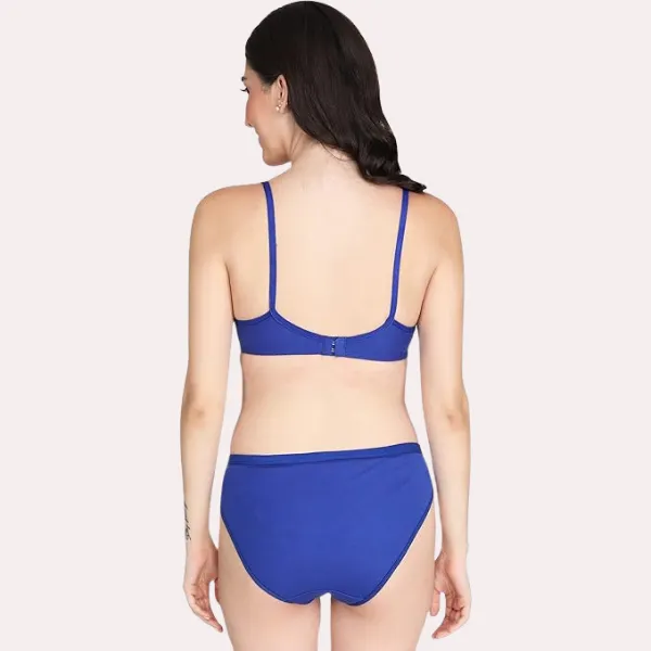 Navy_Blue_Non-Padded_Bra_Panty_Set_For_Women