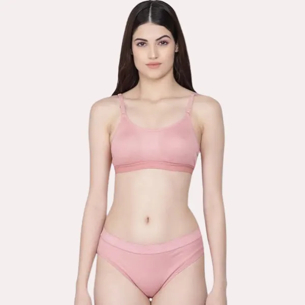 Nude_Pink_Wire-Free_Cotton_Sports_Bra_Panty_Set_For_Women