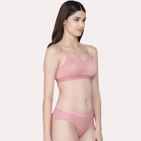 Nude_Pink_Wire-Free_Cotton_Sports_Bra_Panty_Set_For_Women