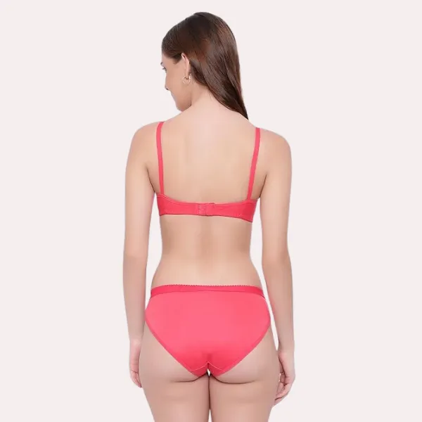 Coral_Red_Non-Wired_Cotton_Push-Up_Bra_Panty_For_Women