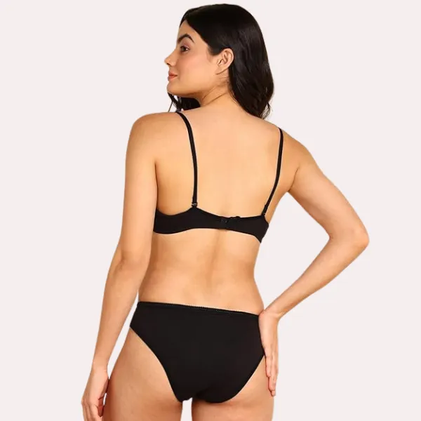 Dark_Black_Breathable_Cotton_Lingerie_Set_For_Women