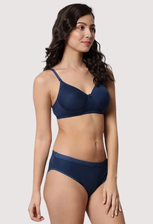 Dark_Blue_Classic_Cotton_Sexy_Bra_&_Panty_Set_For_Women