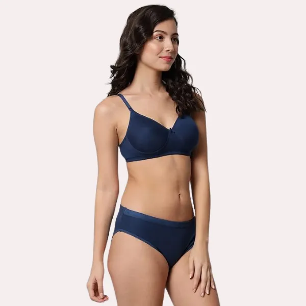 Dark_Blue_Classic_Cotton_Sexy_Bra_&_Panty_Set_For_Women