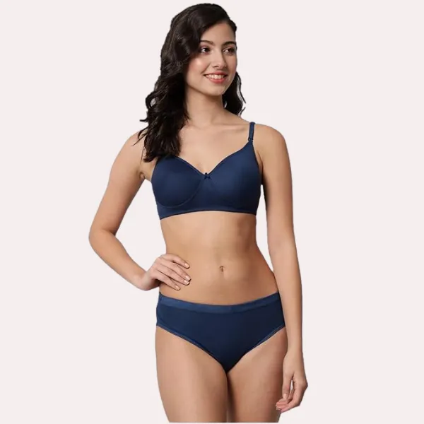 Dark_Blue_Classic_Cotton_Sexy_Bra_&_Panty_Set_For_Women
