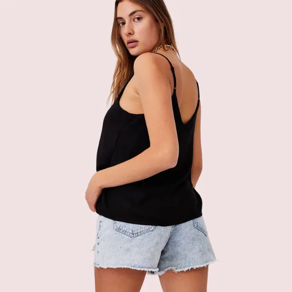 Black_Luxurious_Silk_Camisole_For_Women