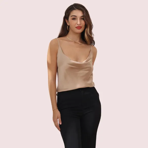 Brownish_Nude_Stylish_Cowl_Neck_Silk_Camisole_Tank_Top_For_Women