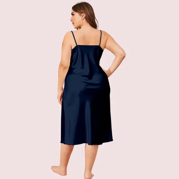 Dark_Blue_Satin_Cowl_Neck_Dress_For_Women