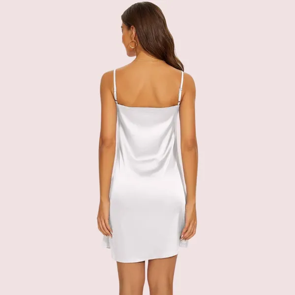 Shiny_White_Silky_Tank_Top_Slip_Dress_With_Adjustable_Straps_For_Women