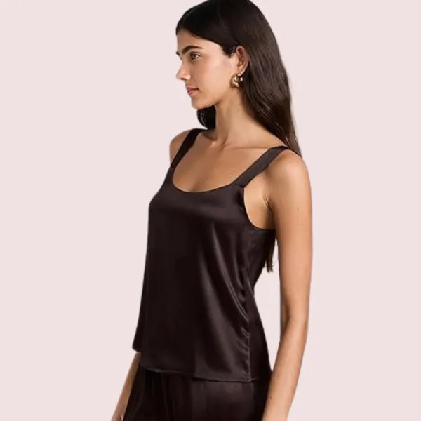 Dark_Black_Soft_Silk_Camisole_For_Women