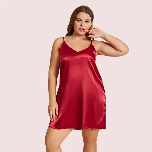 Maroon_Criss_Cross_Back_Elegant_Nightdress_For_Women