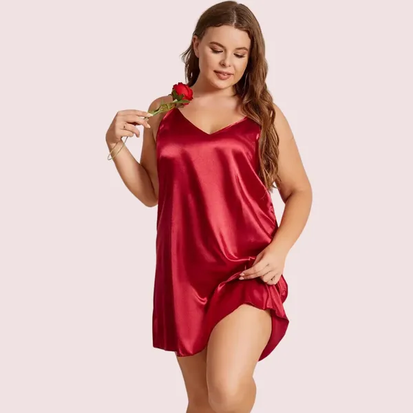 Maroon_Criss_Cross_Back_Elegant_Nightdress_For_Women