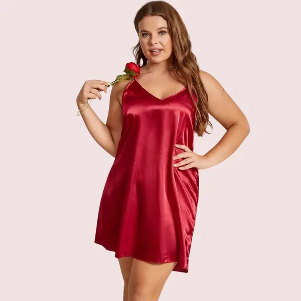 Maroon_Criss_Cross_Back_Elegant_Nightdress_For_Women