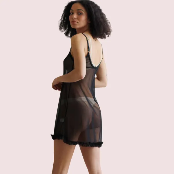 Black_Transparent_Premium_Chemise_For_Women