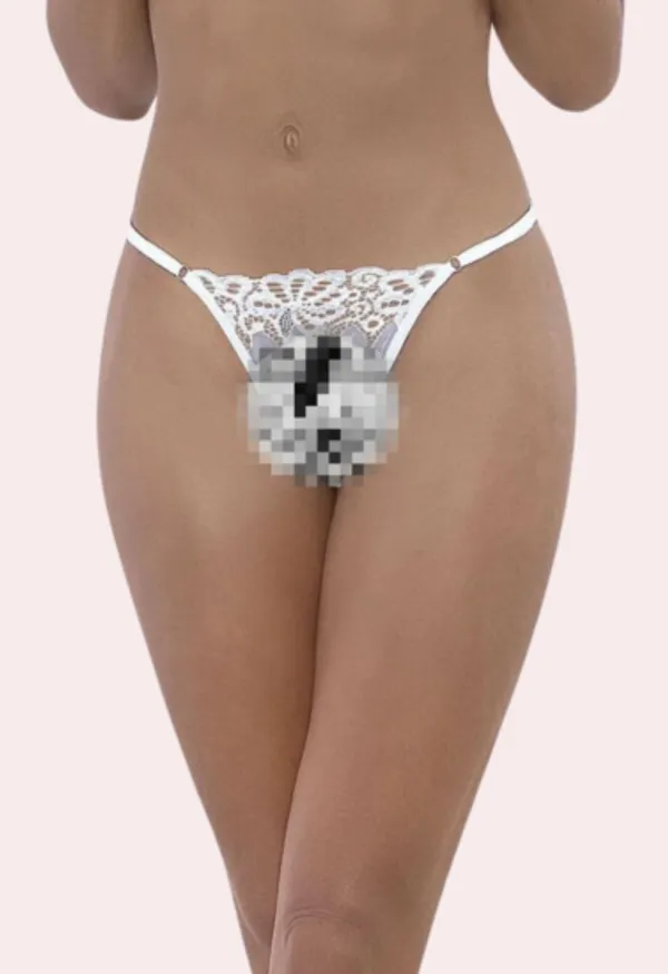 Multicolor_Feminine_Lace_Detail_Crotchless_G-String_For_Women