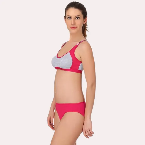 Hot_Pink_Trendy_Sports_Bra_With_Panty_For_Women
