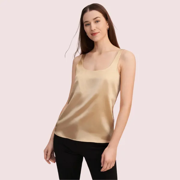 Multicolor_Luxury_Spaghetti_Strap_Silk_Camisole_Tank_Top_For_Women