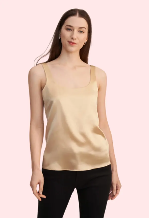 Multicolor_Luxury_Spaghetti_Strap_Silk_Camisole_Tank_Top_For_Women
