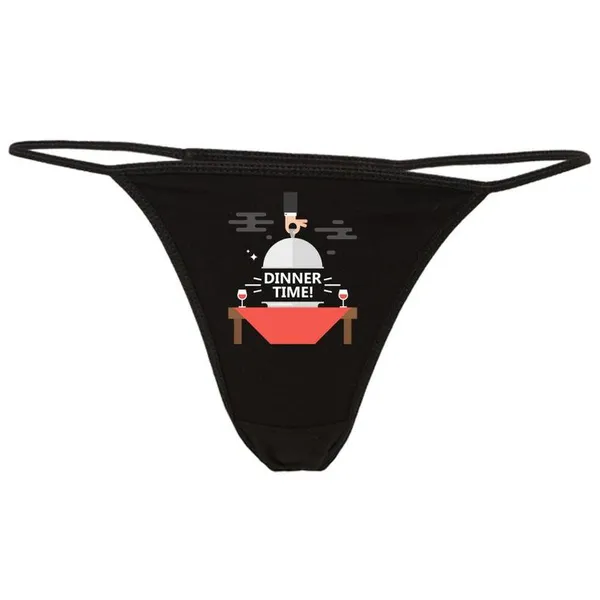 Multicolor_Dinner_Time_Printed_G_String_Thong_For_Women