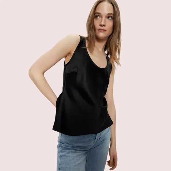 Dark_Black_Versatile_Silk_Camisole_For_Women