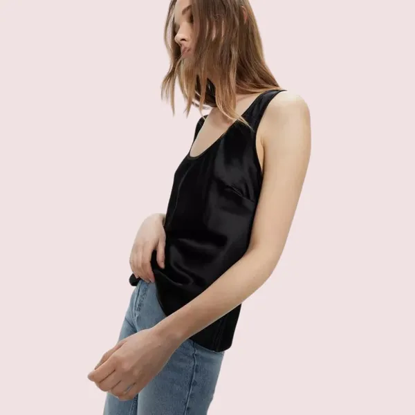 Dark_Black_Versatile_Silk_Camisole_For_Women