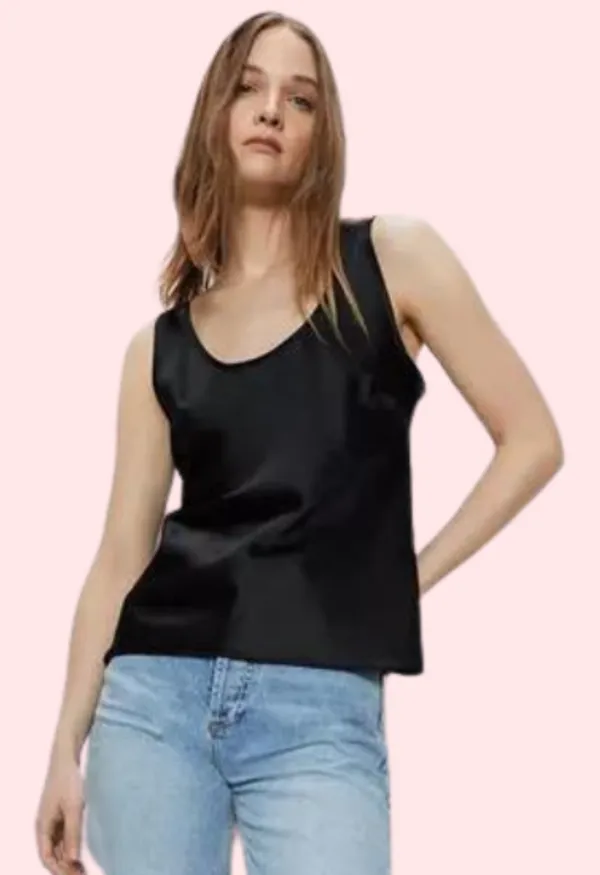 Dark_Black_Versatile_Silk_Camisole_For_Women