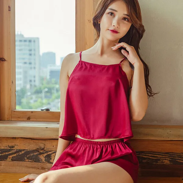 Hot_Pink_Lovely_Cami_Top_And_Shorts_For_Women