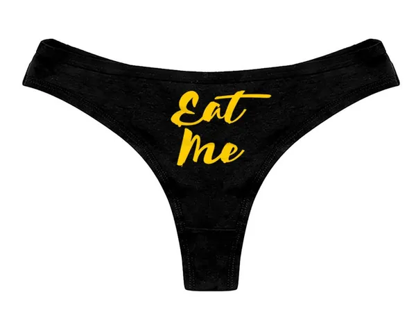 Black_Eat_Me_Printed_Customized_Thong_Panty_Gift_For_Women
