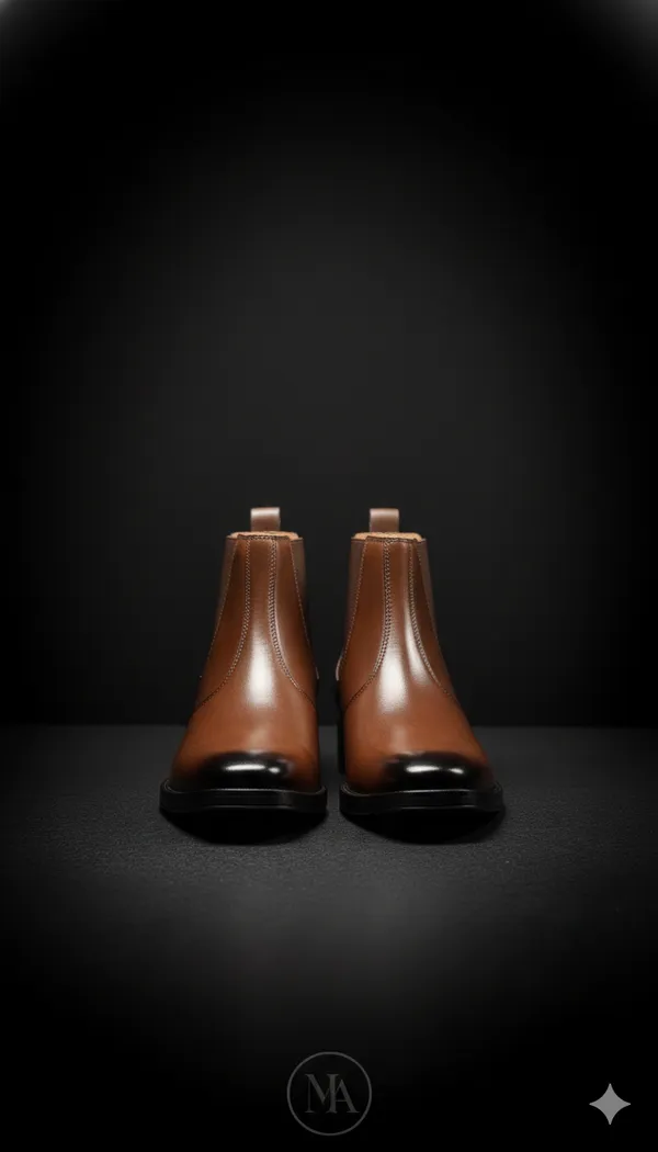 Von_Huette_Men's_Brown_Elastic_Chelsea_Boot