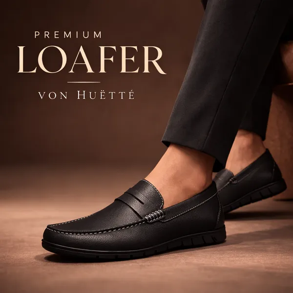VON_HUETTE_Men’s_Premium_Black_Penny_Loafers_|_White_Stitch_Detail_|_Cushioned_Sole_|_Formal_&_Office_Wear_Shoes