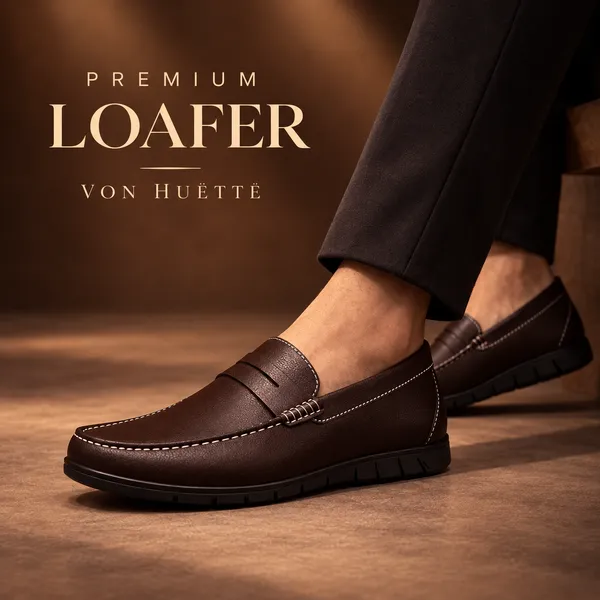 VON_HUETTE_Men’s_Premium_Brown_Penny_Loafers_|_White_Stitch_Detail_|_Cushioned_Sole_|_Formal_&_Office_Wear_Shoes