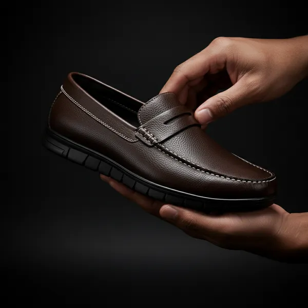 VON_HUETTE_Men’s_Premium_Brown_Penny_Loafers_|_White_Stitch_Detail_|_Cushioned_Sole_|_Formal_&_Office_Wear_Shoes