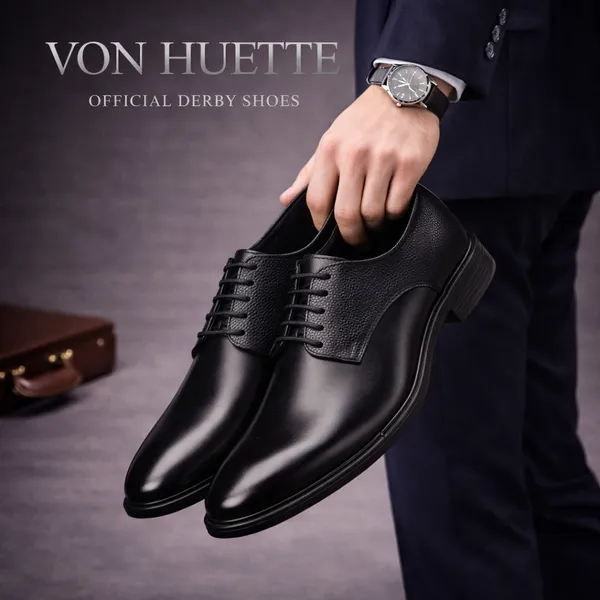 Von_Huette_Men's_Brown_Formal_Derby_Shoes_For_Officewear/Partywear